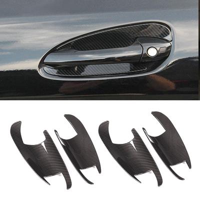 For Mercedes Benz C E GLK ML CLA Class W166 W117 X204 W204 W212 W246 Carbon Texture Car Exterior Door Handle Bowl Cover