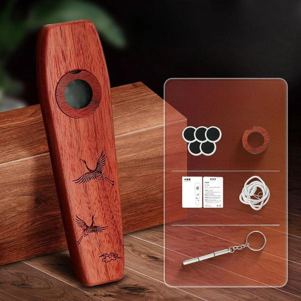 Kazoo Professionale in Legno Portatile Kazoo Accompagnamento Strumento a Fiato Amanti della Chitarra Ukulele