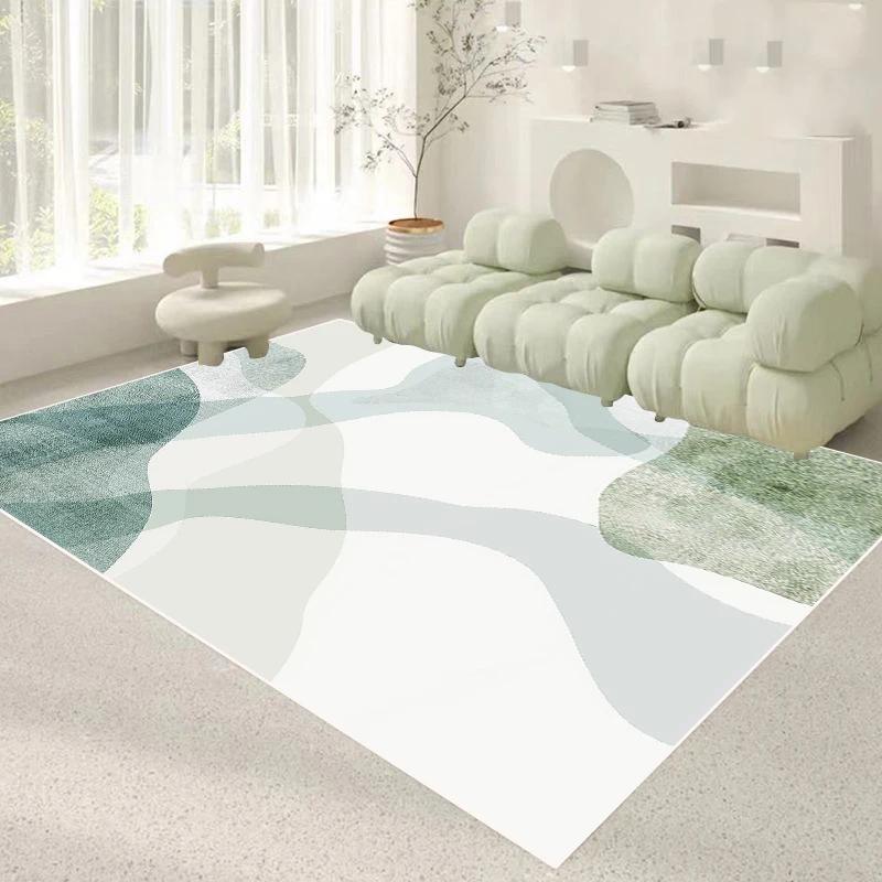 Light Luxury Home Carpet Living Room Decoration Green Carpets Modern Hall Sofa Area Rugs Bedroom Decor Bedside Large Floor Mat