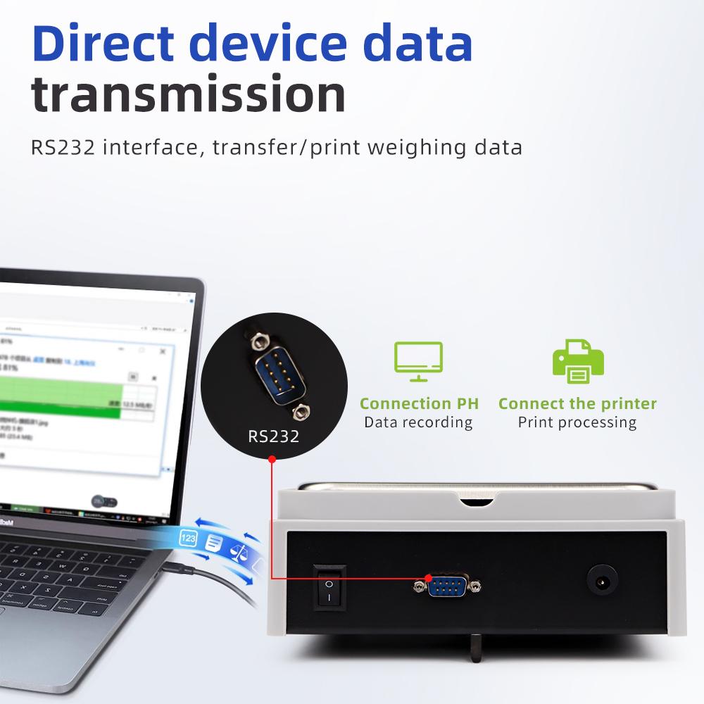 1KG 5KG 10KG  High Precision Balance Lab Analytical Balance Scale Kitchen Jewelry Electronic Weighing Scales with RS232 Port