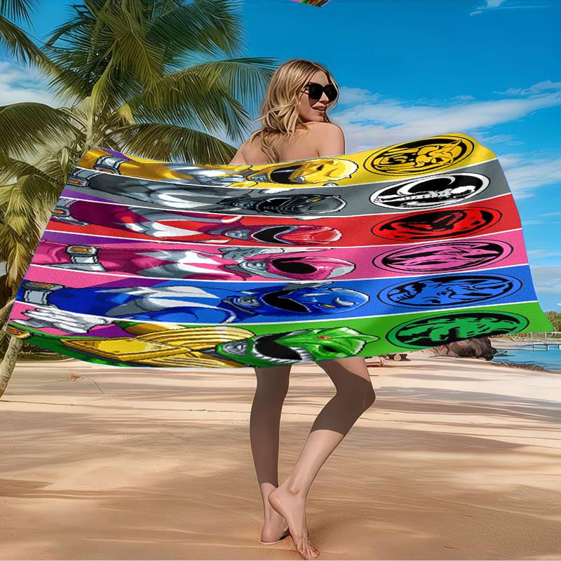 Rangers Team-up Beach Towel Microfiber Beach Towel, Lightweight and Quick-Dry, for Summer Travel, Swimming Pool Fan Birthday Gift