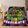 Manta de Flanela Cartoon Jogo 3D F-FNAF Manta Macia Quente para Cama Quarto Sala de Estar Viagem Acampamento Piquenique Presente