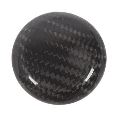 Gear Shift Knob Trim Glossy Carbon Fiber Gear Shift Knob Head Cover Trim Replacement for Toyota