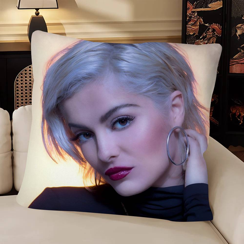 Singer BBebe Rexha Pillow Case Fashion Square Pillowcase Bedroom Sofa Room Ins Decoration Leisure