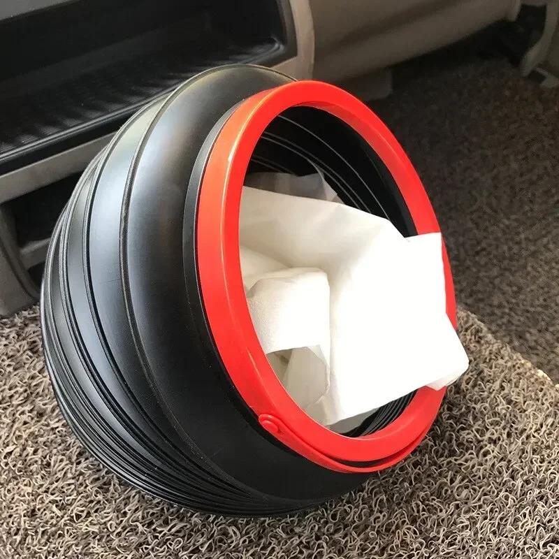 1PCS Car Trash Bin Case Storage Box Foldable Trash Can for Water Type Trash Can Auto Interior Accessories