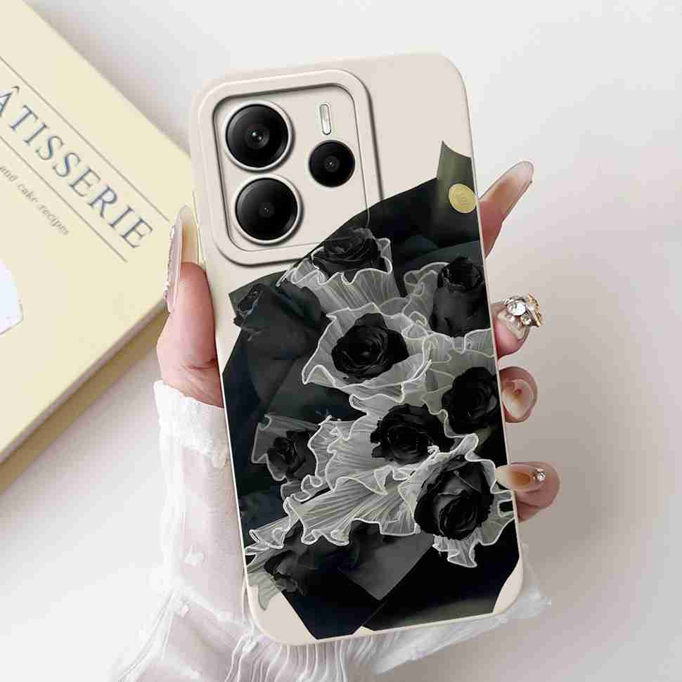 Luxury Rose Cover For Xiaomi Redmi Note 14 5G Case 6.67" Soft Slim Phone Case For Redmi Note 14 Note14 5G Capa Bags