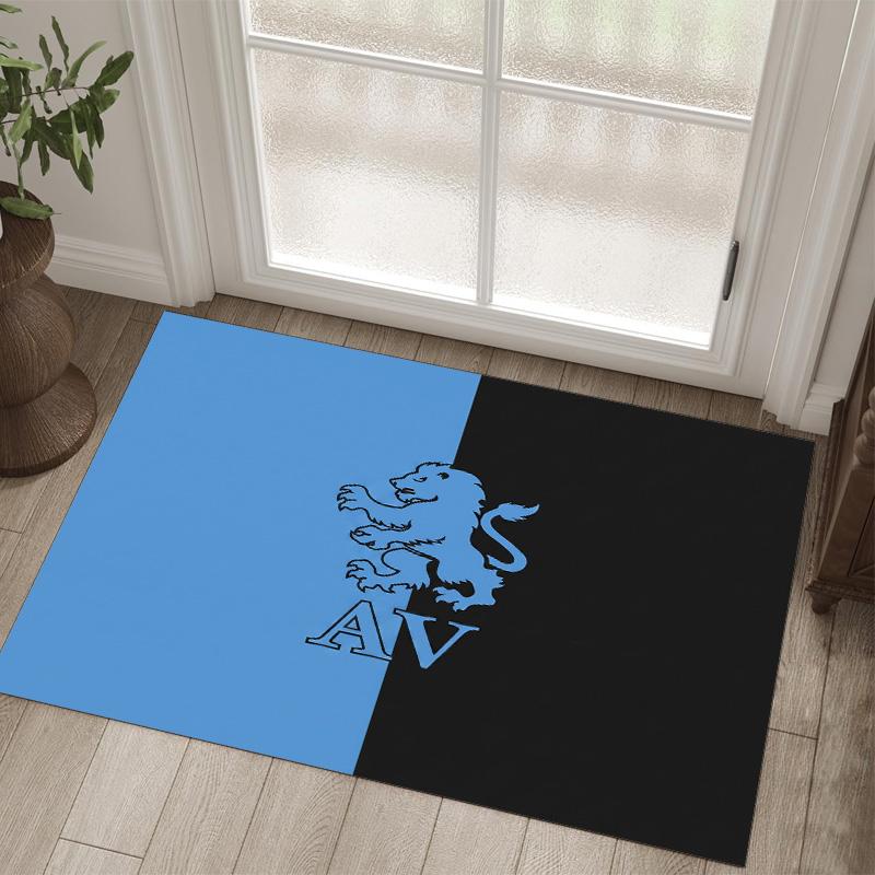 Aston Villa Football Design Crystal Velvet Carpet Cozy Non?Slip Printed Rug For Bedroom Living Room Entrance
