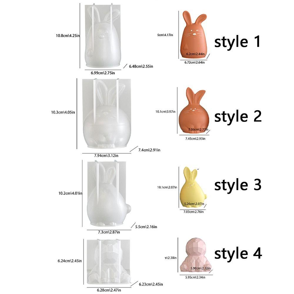 DIY Crafts 3D Rabbit Mold Non-Stick Rabbit Candle Mold Easter Bunny Silicone Mold Gift Creating