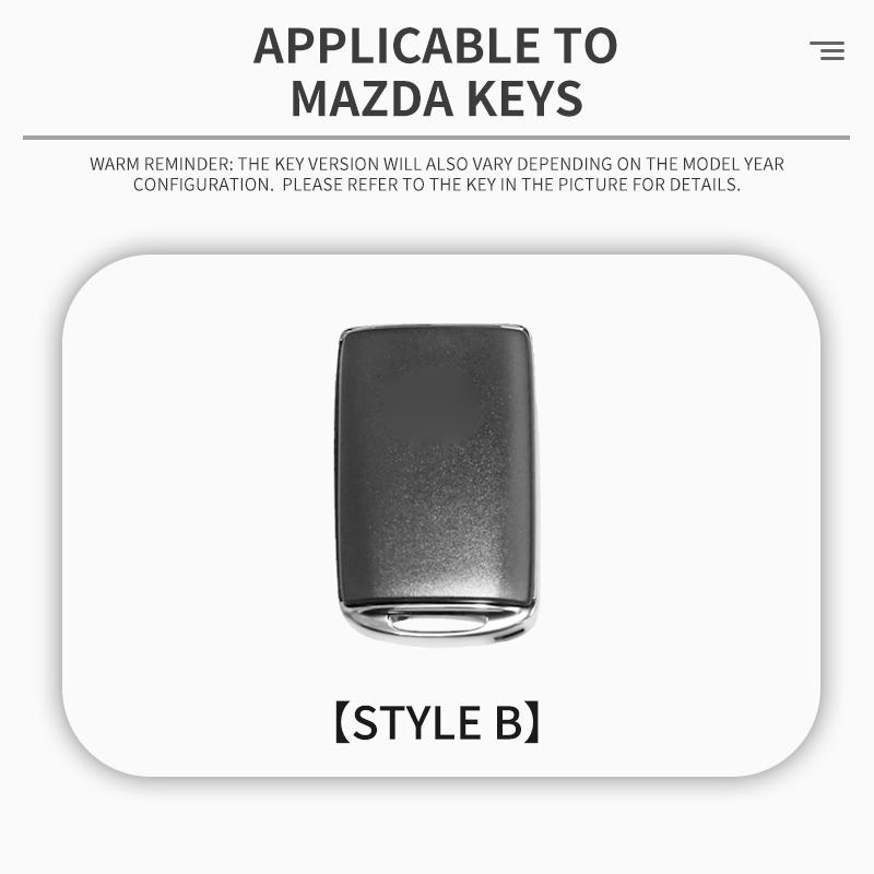 New Zinc Alloy Leather Car Key Case Cover Holder Protector Shell For Mazda 3 Axela Bp Cx-30 Dm G20 Mx-5 Mx30 X5 X9 Cx60 Cx90