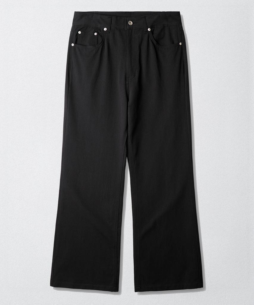 JEMUT Lost Flare Cotton Pants Black Julp2653