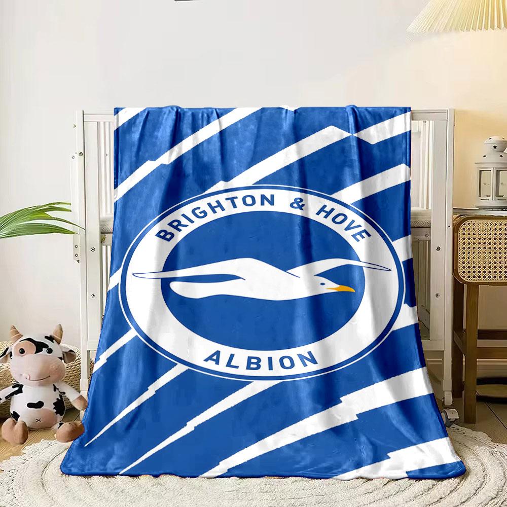 Brighton & Hove Albion Logo Blanket print blanket soft and cozy perfect for the living room bed sofa or a nap,gift