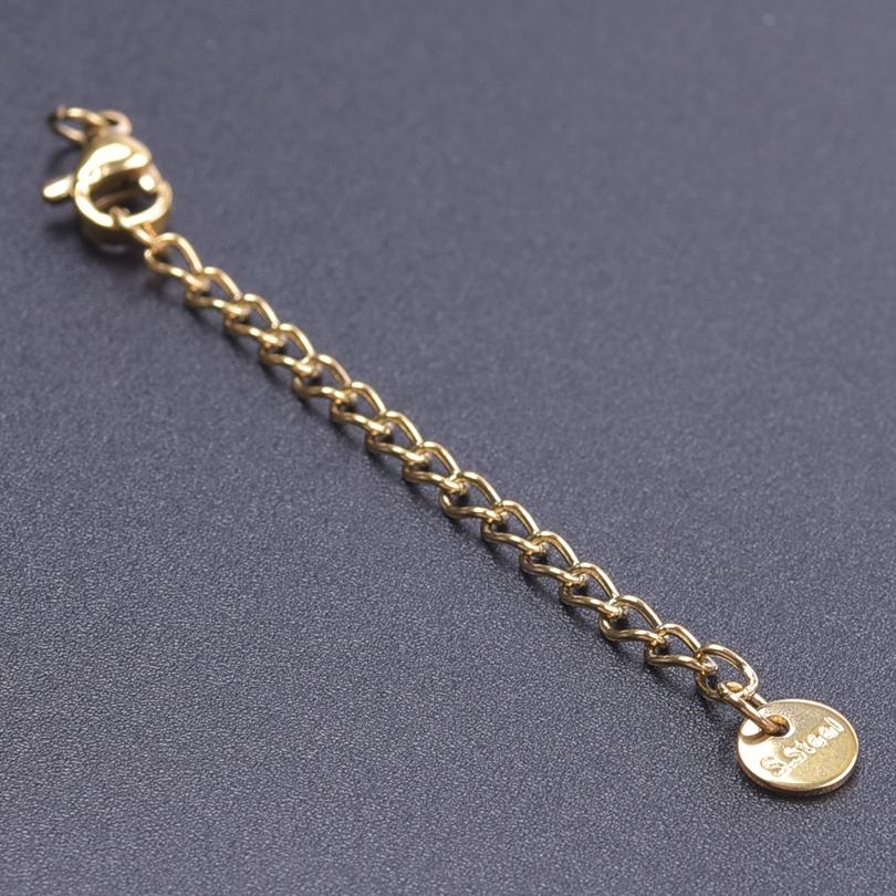 High Quality Waterproof Heart Rectangle Stainless Steel Extention/Tail Chain DIY Jewelry Making Supplies Metal Handmade Necklace