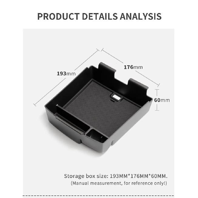 for 2025 2026 Hyundai Tucson Limited Hybrid Console Organizer Tray Armrest Storage Box (ONLY for Electronic Shift)