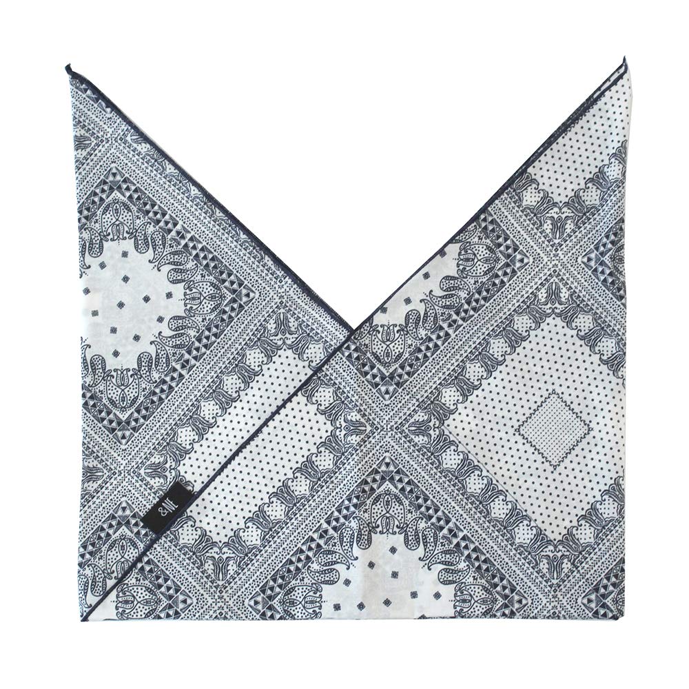 

&NE Сумка Адзума, Пейсли Белый, Сделано в Японии, 34 см в ширину х 37 см в высоту, Идеально для ланч-боксов, сувениров, косметичек и личных сумок. Стильный, милый,