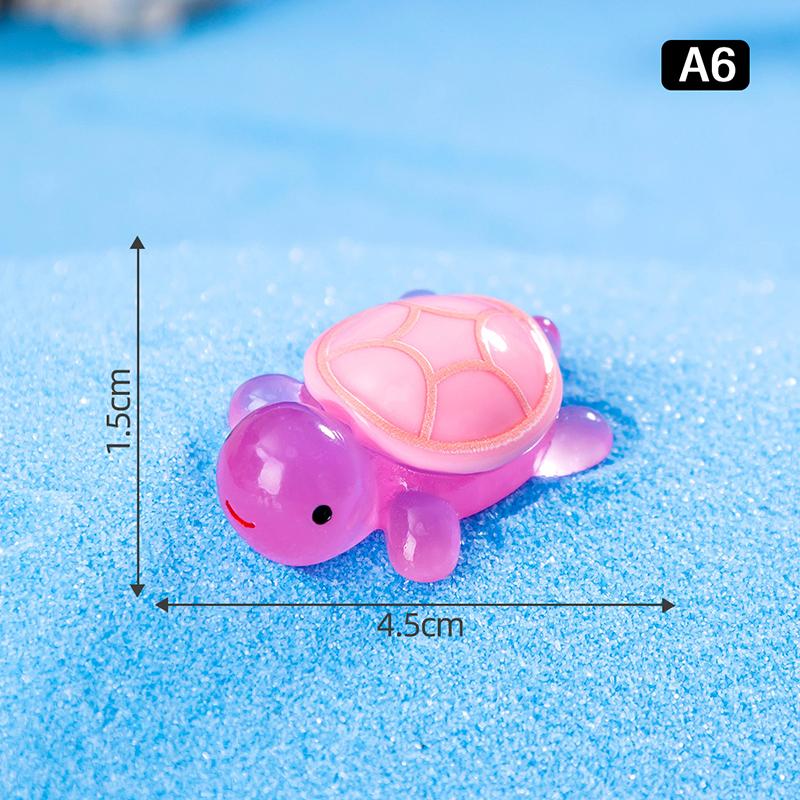 

1 шт. 1,77 Фігурки морських черепах, що світяться в темряві, смола, що світиться, мініатюрні фігурки тварин, океанська тематика, DIY, прикраса для дому, саду