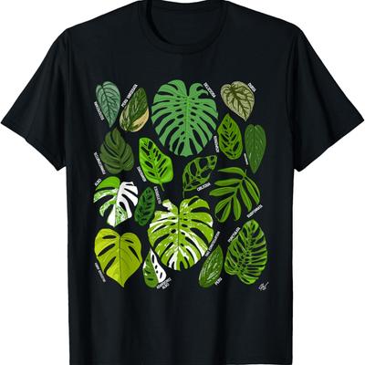 Monstera Varieties Albo Deliciosa Thai Con Plant Lover T-Shirt