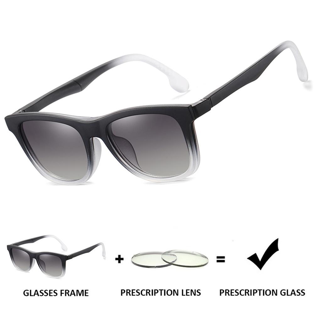Square Magnetic Clip-on Sun Lenses for Men Prescription Custom Spectacles Frames Women Aspherical Blue Light Blocking