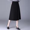 Women's Fashionable A-line Pleated Midi Skirt, High Waist, Slimming Large Hem, Casual 2026 Spring Collection