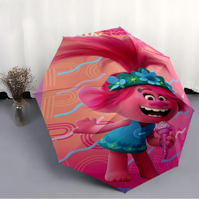 1pc Trolls Umbrella, Sun Protection, And UV Shielding. It Has Eight Sturdy Ribs for Outdoor Use And Perfect Gift