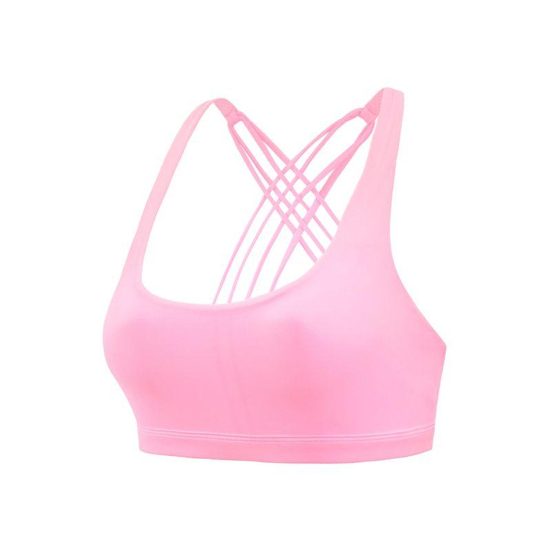 

Classic Cross Beauty Back Exercise Bra without Steel Ring Yoga Shockproof Running Exercise Underwear Fashion Large Size Bra Women S Pink