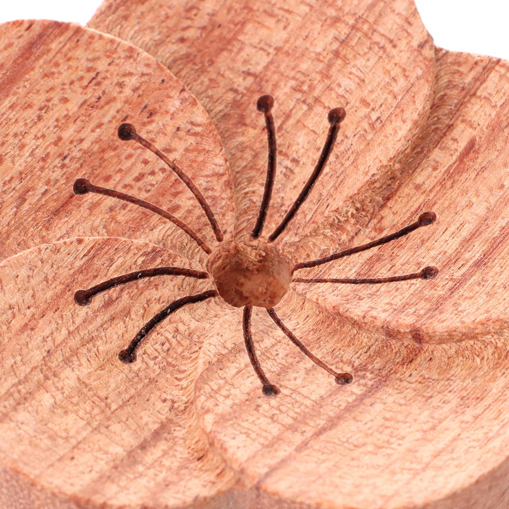 1Pc Diffused Wood Aroma Essential Oil Diffuser Essential Oil For Sleep Flower Shape Wooden Essential Oil Aromatherapy Car Supply