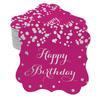 Inkdotpot Real Gold Foil Bracket Shape Paper Hang Tags Happy Birthday Favor Tags Pack Of
