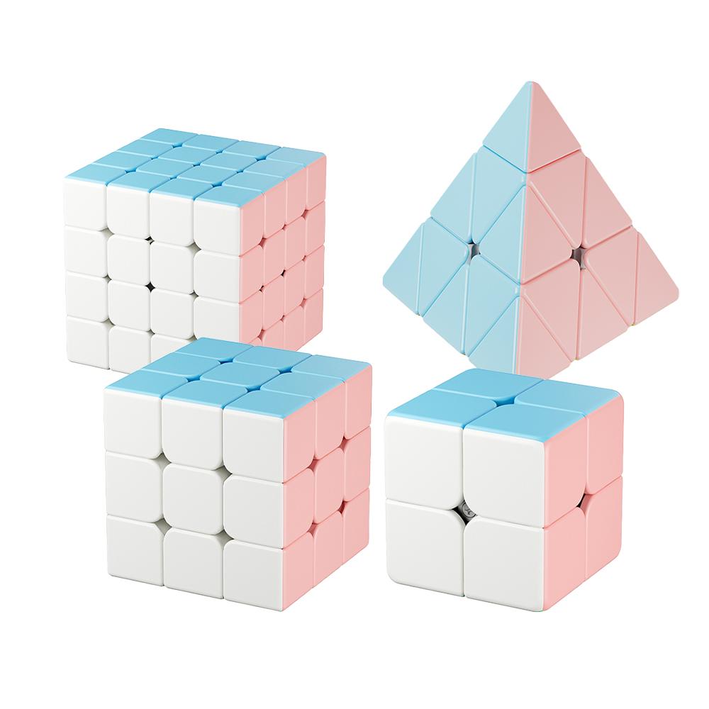 Non-Toxic Yongjun Guanlong Macaron Series Third-Order Rubik'S Cube Second-Order Fourth-Order Pyramid Kidsren'S Educational Toy For Beginners