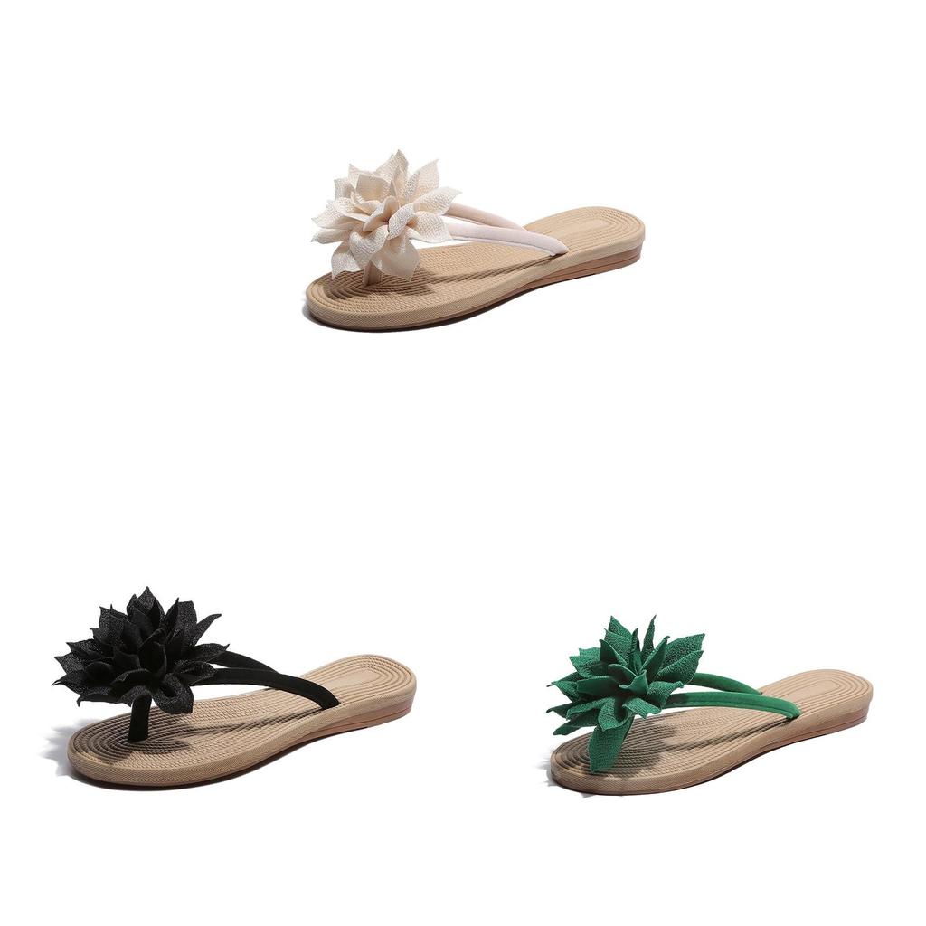 Elegant Women Summer Beach Flower Flat Indoor Outdoor Slippers For Ultimate Comfort
