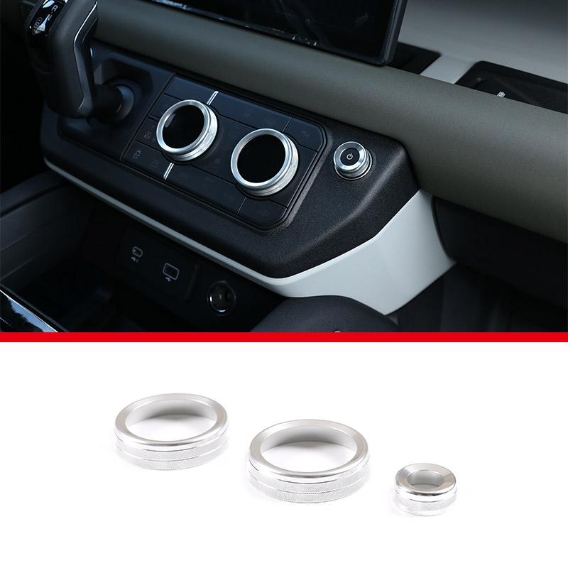For Land Rover Defender 110 2020-2024 Aluminum Car Air Conditioning Knob Reversing Mirror Adjustment knob Cover Car Accessories
