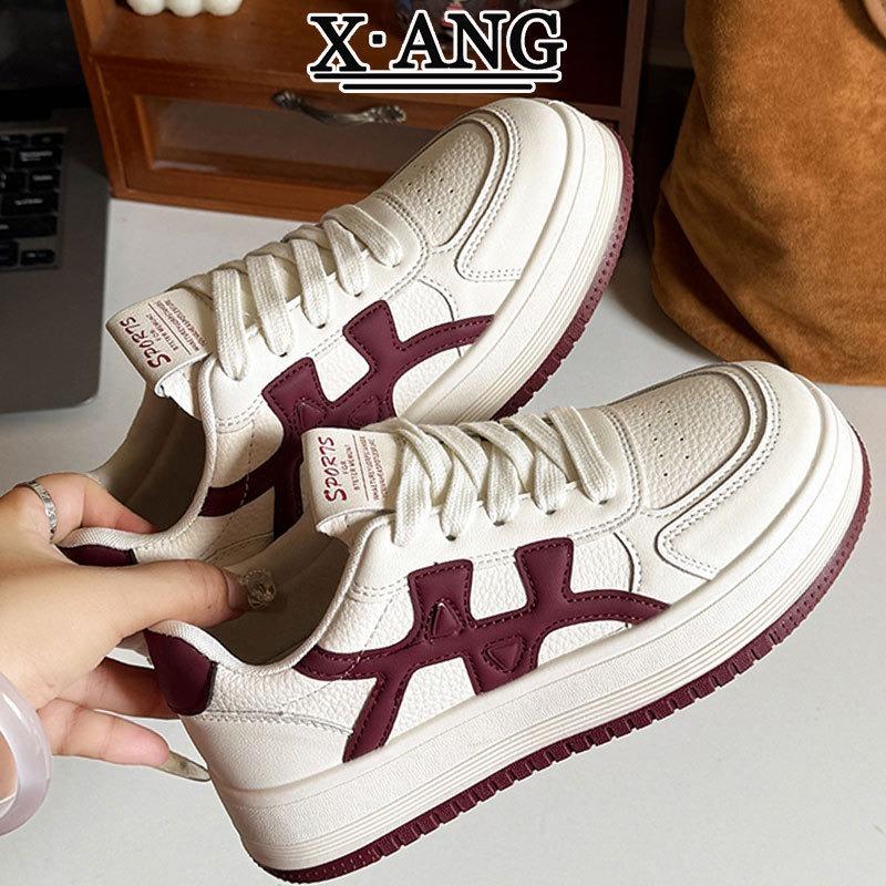 

The first layer of cowhide board shoes women s thick-soled heightening little white shoes women s shoes autumn new casual sports shoes 40