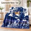 Billie Eilish Custom Name Flannel Throw Blanket Soft Warm for Sofa Bed Indoor Home Use