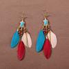 Bohemian Feather Ear Clips: No Piercing, Ethnic & Chinese Styles for Women