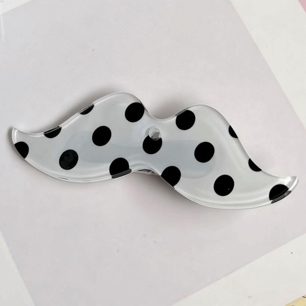 Polka Dot Bangs Clip Korean Snap Clip Fashion Beard Shape Hair Clips For Women Girls