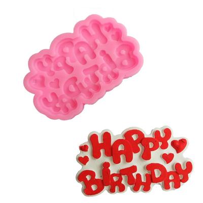 Handmade Diy Mold Happy Birthday Alphanumeric Multistyle Mold Baked Chocolate Cookies Candy Birthday Decor Silicone Mold Fondant
