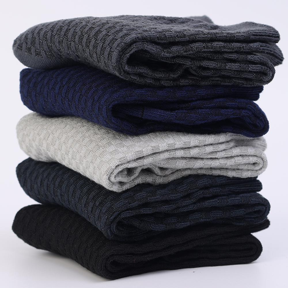 Bamboo Fiber Men Socks High Quality Breatheable New Compression Solid Color Casual Business Anti-Bacterial Mid-tube Stockings