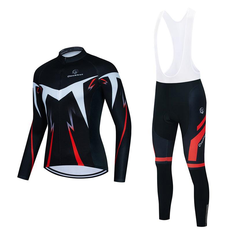 Red Quick-dry Cycling Jersey Set 2026 Summer Long Sleeve Road Bicycle Cycling Clothing Ropa Ciclismo Breathable Men's MTB Bike Wear
