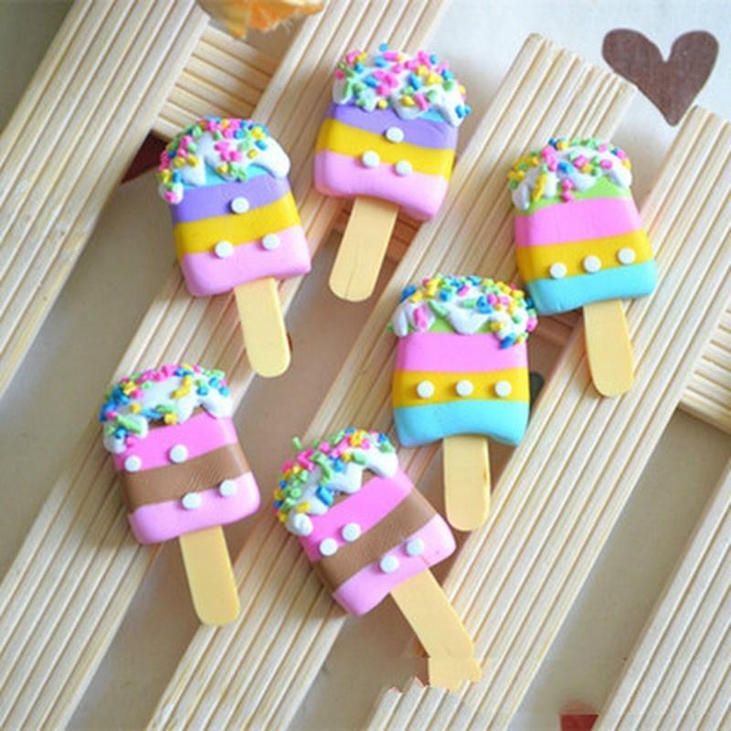 3 colors Kawaii Spiral Ice cream Polymer Clay For DIY Phone decor(Random)