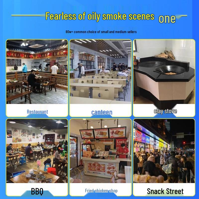 Commercial Range Hood & Fume Purification System for Small Restaurants