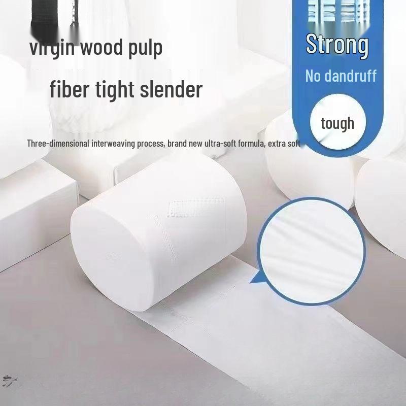 Large Roll Virgin Wood Pulp Toilet Paper - Hand Towel & Household Use