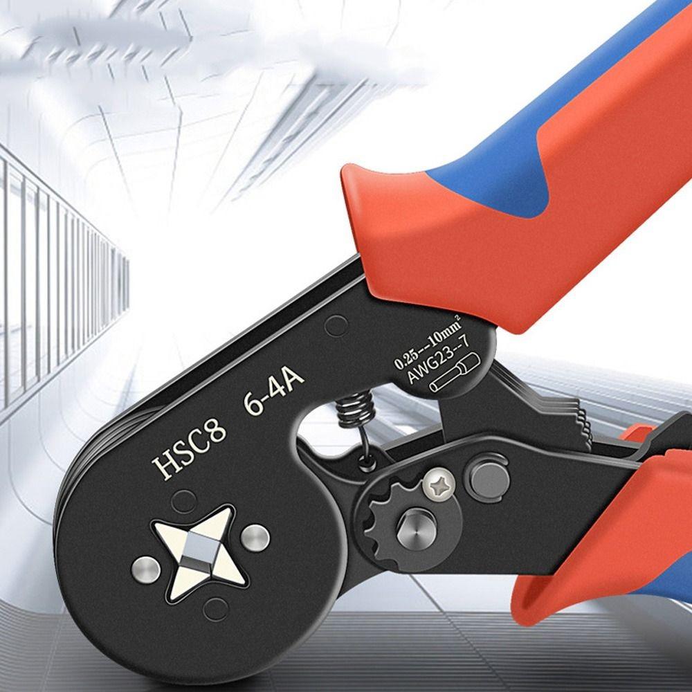 HSC8 6-4/6-6 Electrical Ferrules Tool Self-adjustable Ferrule Crimping Tool  for Household DIY Use
