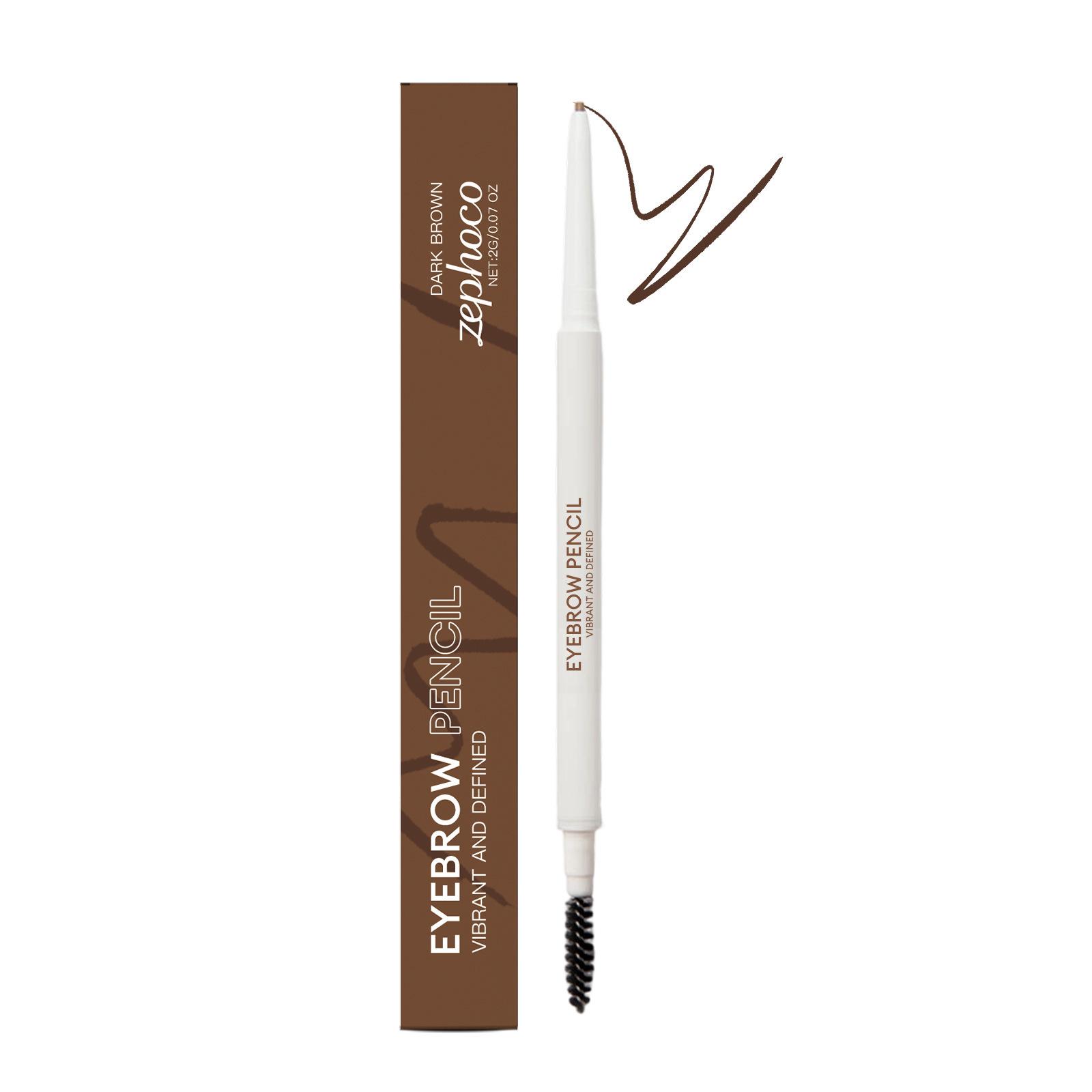 

Zephoco Color-Changing High-Pigment Double-Ended Eyebrow Pencil: Smooth Strokes, Versatile Shades. 2g