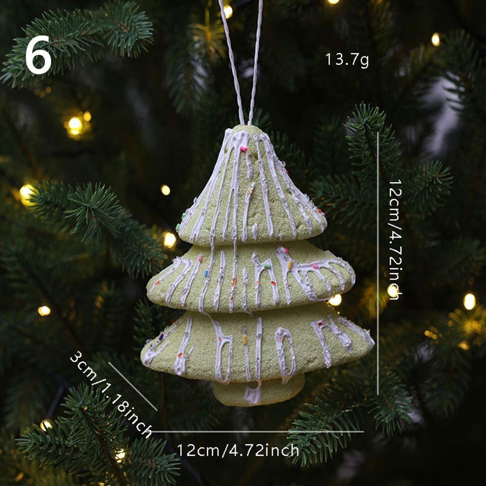 Green Christmas Hanging Decoration Cartoon Cane House Gift Candy Cake Ice Cream Hanging Pendants Photo Props Foam