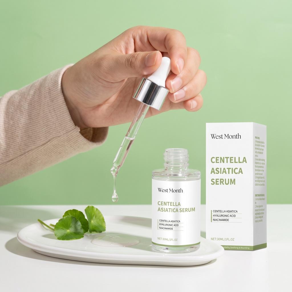 Centella Asiatica Serum Niacinamide Soothe Redness Deep Hydration Bright Dull Tone Repair Barrier Gentle Daily Facial Essence