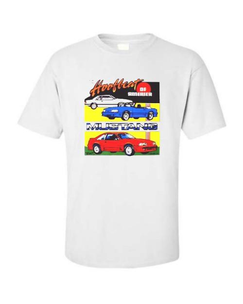 

1987-1993 Ford Mustang Coupe Hatchback Convertible T-shirt Single / Double Print S