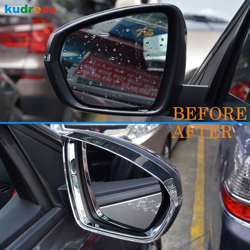 För Peugeot 3008 5008 GT 2017- Kolfiber Sidodörr Backspegel Ögonbrynsskydd Dekorationslist Regnskydd Solskydd Dekorationslister