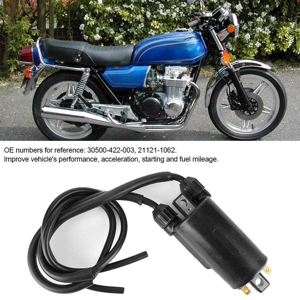 Ignition Coil Replacement for KIMISS Compatible with GL1100 Number High 30500-422-003, CB650, CB700, CB1100, (Part 21121-1062), Quality.