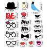 Creative Love Birds Wedding Photo Booth Signs - Gold & Silver Props for Parties