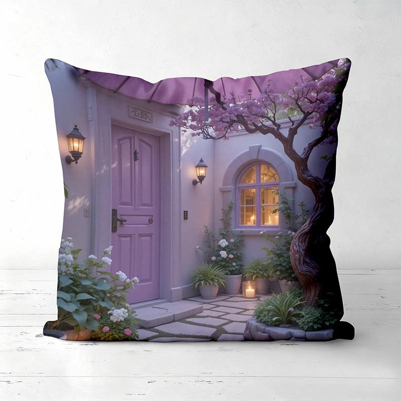 

Cute Cartoon Pillow Covers With Fantasy Scenes Polyester pillowcase, sofa decorative cushion cov Headboard Pillow 45x45cm