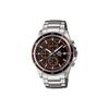 Edifice Series Simple Casual Fashion Watch Quartz Movement Stainless Steel Band Men Watches Brown EFR-526D-5A