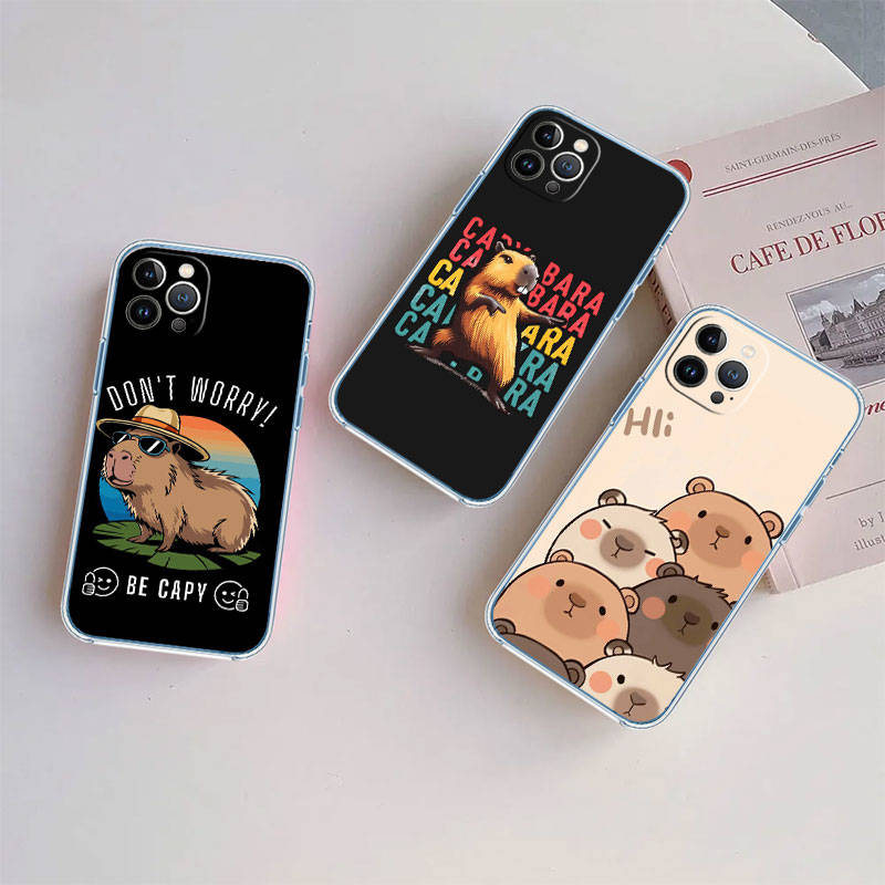 IR4 Capybara Cute Case for Motorola E22S E7 G6 G7 G8 G9 Plus Power Play G10 G20 G04 E30 E40 E22 E20 E13 E15 G22 G23 G05 G75 G35 G55